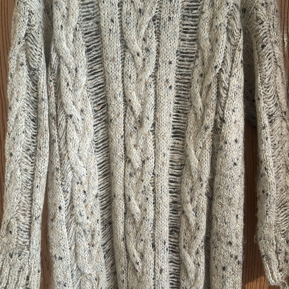 Zara Cable Knit Torn Coat Cardigan - Picture 11 of 16